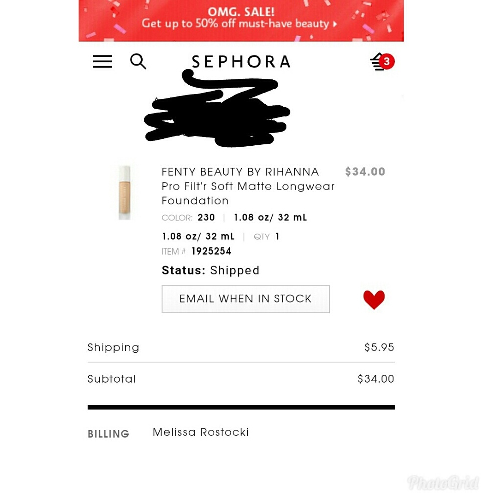 Fenty beauty foundation in shade 230